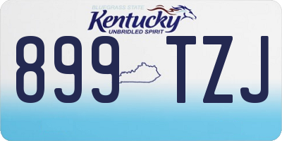 KY license plate 899TZJ