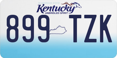 KY license plate 899TZK
