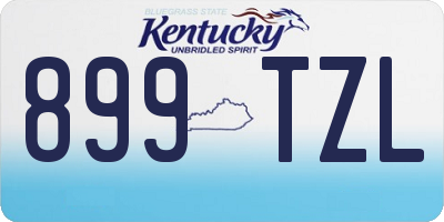 KY license plate 899TZL