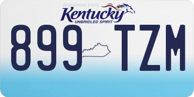 KY license plate 899TZM
