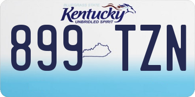 KY license plate 899TZN