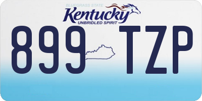 KY license plate 899TZP