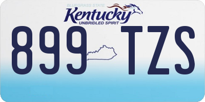KY license plate 899TZS
