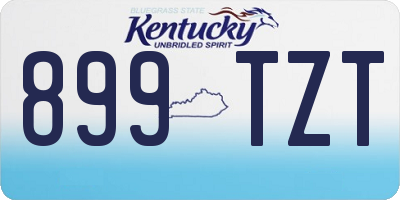 KY license plate 899TZT