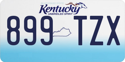 KY license plate 899TZX