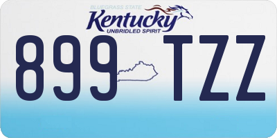 KY license plate 899TZZ