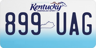 KY license plate 899UAG