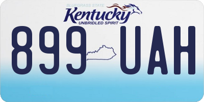 KY license plate 899UAH