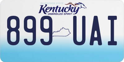 KY license plate 899UAI