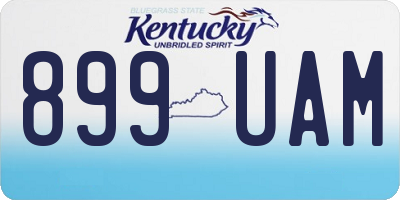 KY license plate 899UAM