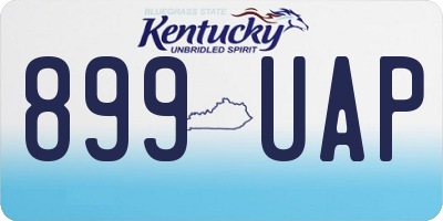 KY license plate 899UAP