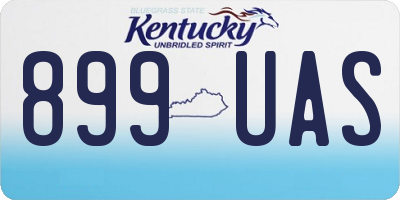 KY license plate 899UAS