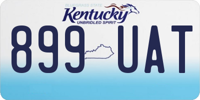 KY license plate 899UAT