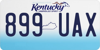KY license plate 899UAX