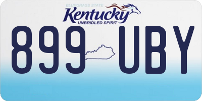 KY license plate 899UBY