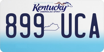 KY license plate 899UCA