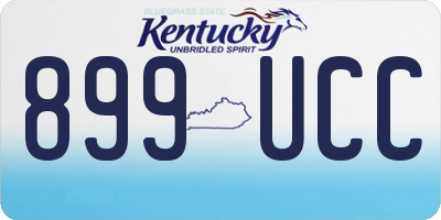 KY license plate 899UCC