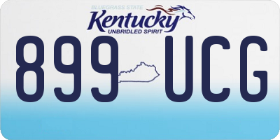 KY license plate 899UCG