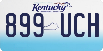 KY license plate 899UCH