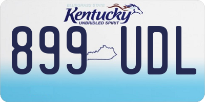 KY license plate 899UDL