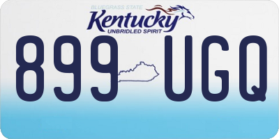 KY license plate 899UGQ