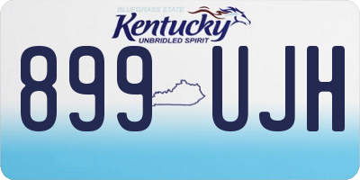 KY license plate 899UJH
