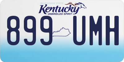 KY license plate 899UMH
