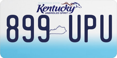 KY license plate 899UPU