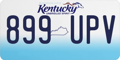 KY license plate 899UPV