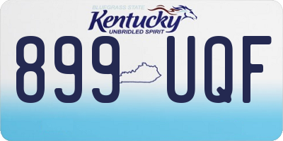 KY license plate 899UQF