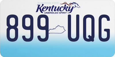 KY license plate 899UQG