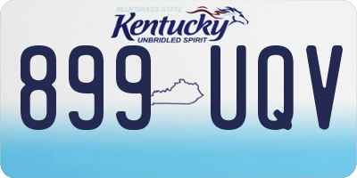 KY license plate 899UQV