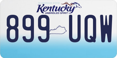 KY license plate 899UQW