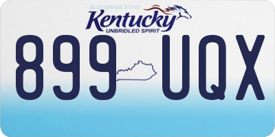 KY license plate 899UQX