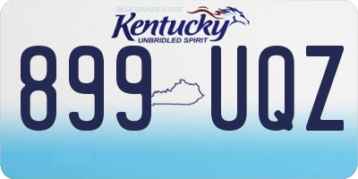 KY license plate 899UQZ