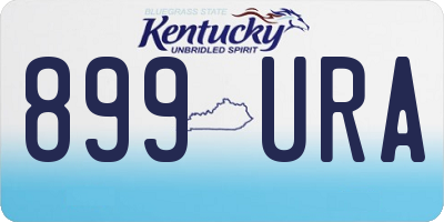 KY license plate 899URA