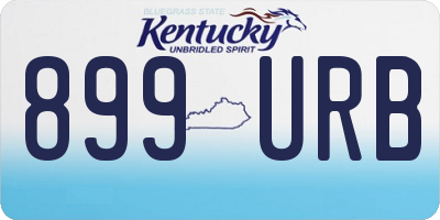KY license plate 899URB