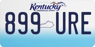 KY license plate 899URE