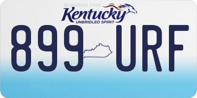 KY license plate 899URF