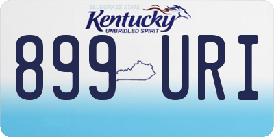 KY license plate 899URI