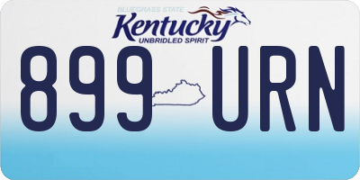 KY license plate 899URN