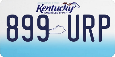 KY license plate 899URP