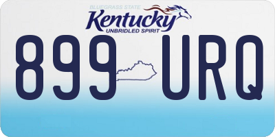 KY license plate 899URQ