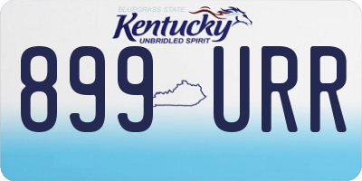 KY license plate 899URR