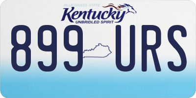 KY license plate 899URS