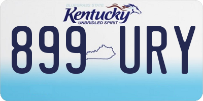KY license plate 899URY