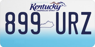KY license plate 899URZ
