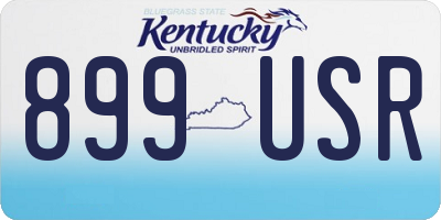 KY license plate 899USR