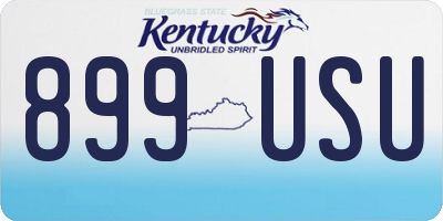 KY license plate 899USU