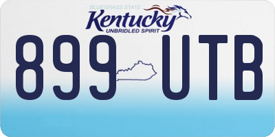 KY license plate 899UTB